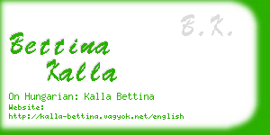 bettina kalla business card